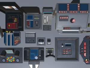 sci fi buttons levers and gear ultimate pack 3D 모델