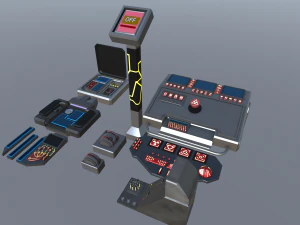sci fi buttons levers and gear ultimate pack 3D Model