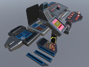 sci fi buttons levers and gear ultimate pack 3D Model