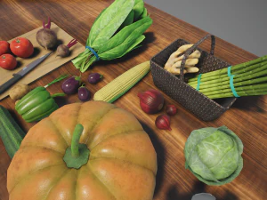fruits and vegetables 3D Model