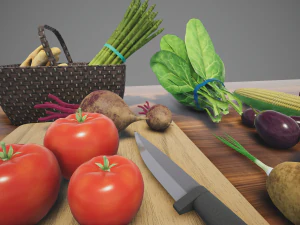 fruits and vegetables 3D Model