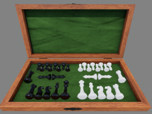 chess board foldable Modello 3D