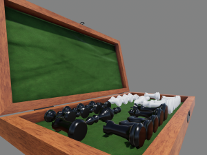 chess board foldable Modello 3D