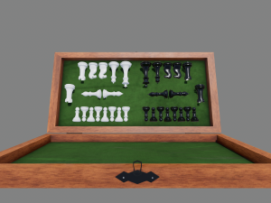 chess board foldable Modello 3D