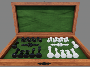 chess board foldable Modello 3D