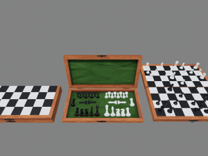 chess board foldable Modello 3D