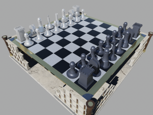 chess board gladiator 3D Model