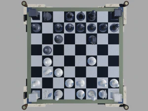 chess board gladiator 3D Model