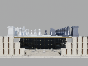 chess board gladiator 3D Model