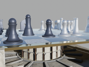 chess board gladiator 3D Model