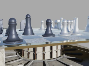 chess board gladiator 3D Model