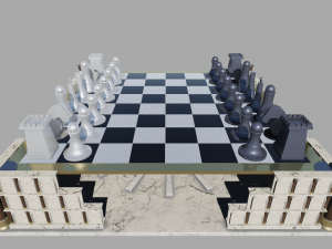 chess board gladiator 3D Model