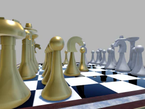 chess board simple 3D Model
