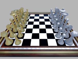 chess board simple 3D Model