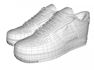 Nike Air Force Shoes 3D Model