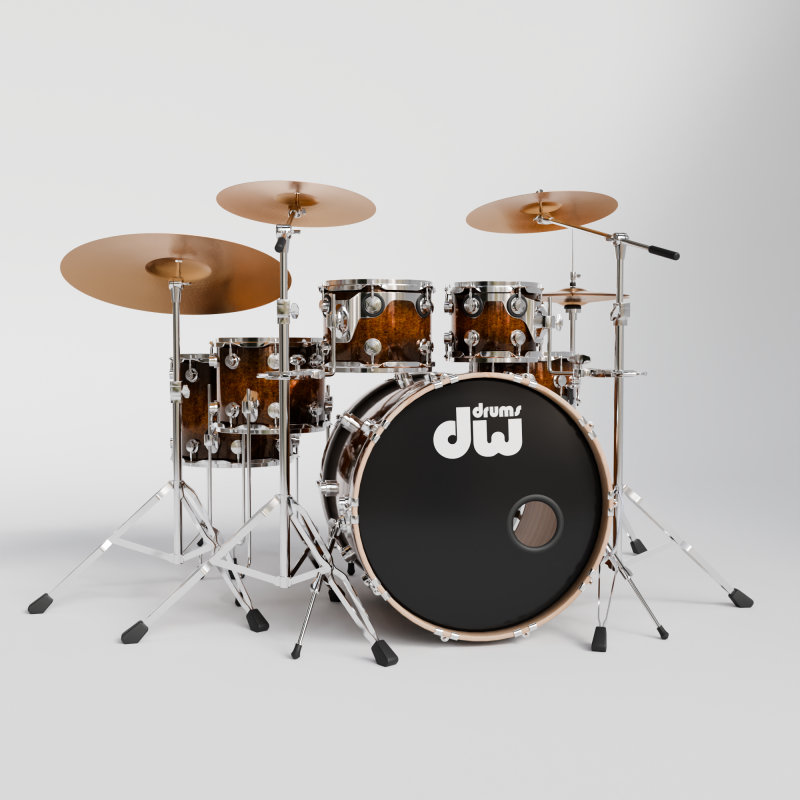 Drum Kit DW 3D 모델 .c4d .max .obj .3ds .fbx .stl .blend 