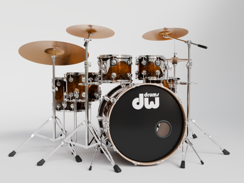 Drum Kit DW 3D Model
