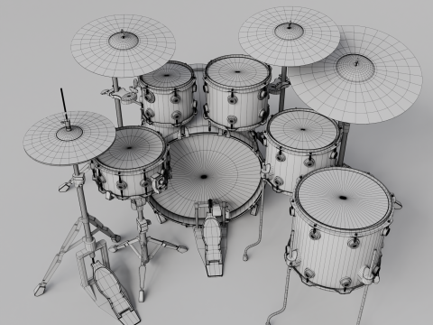 Drum Kit DW 3D 모델