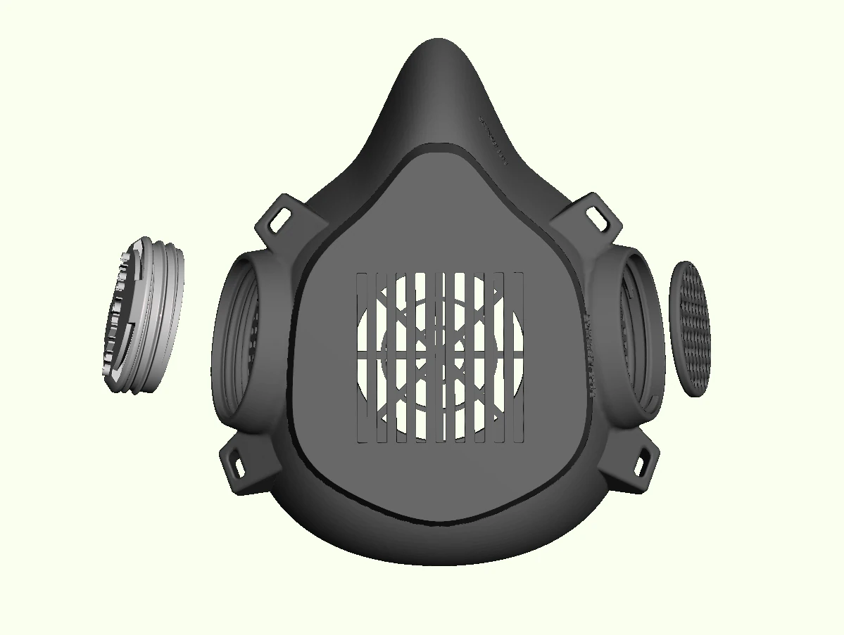 mask covid-19 3D Model .c4d .max .obj .3ds .fbx .stl .blend