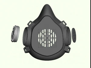 masque covid-19 Modèle 3D