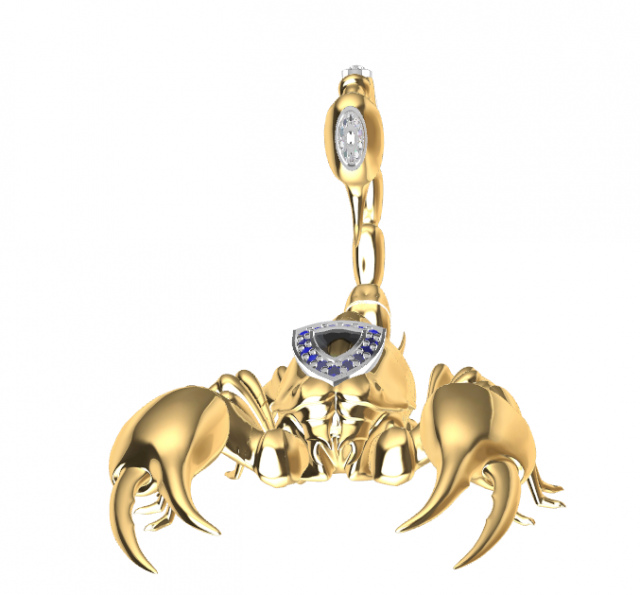 scorpion charm 3D मॉडल .c4d .max .obj .3ds .fbx .stl .blend 