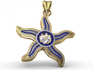 starfish pendant 3D-Modell