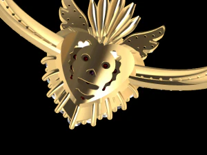 heart and skull ring 3D Print Model