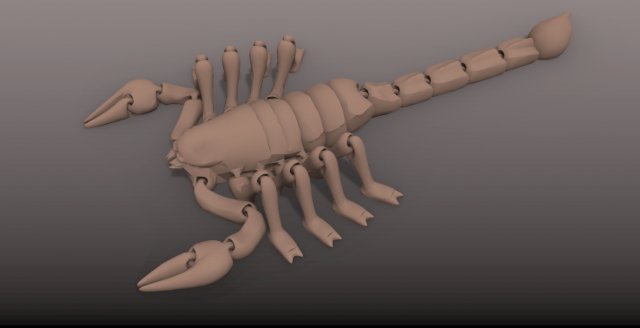 scorpion flex low poly Model 3D .c4d .max .obj .3ds .fbx .stl .blend 