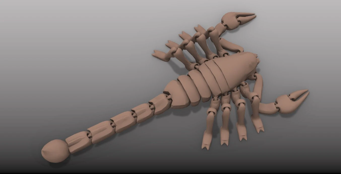 scorpion flex low poly 3D Model .c4d .max .obj .3ds .fbx .stl .blend 
