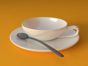 simple tea set 3D Model