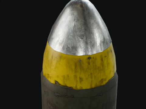 Large Artillery Shell 3D Model