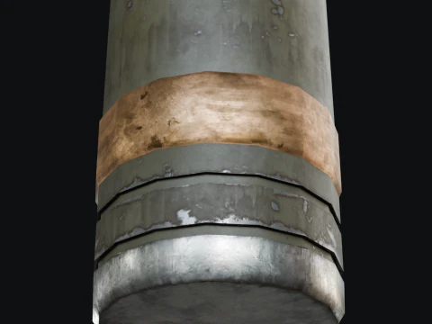 Large Artillery Shell 3D Model