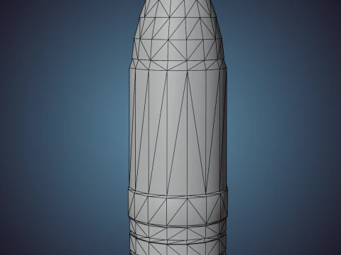Large Artillery Shell 3D Model