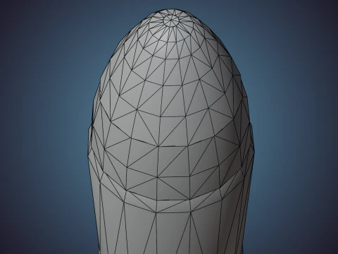 Large Artillery Shell 3D Model