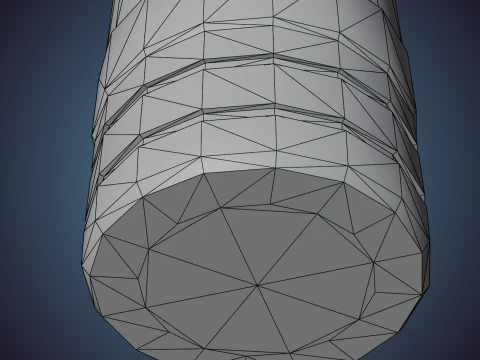 Large Artillery Shell 3D Model