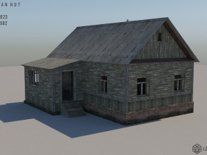 low-poly russian village hut 3 3D मॉडल