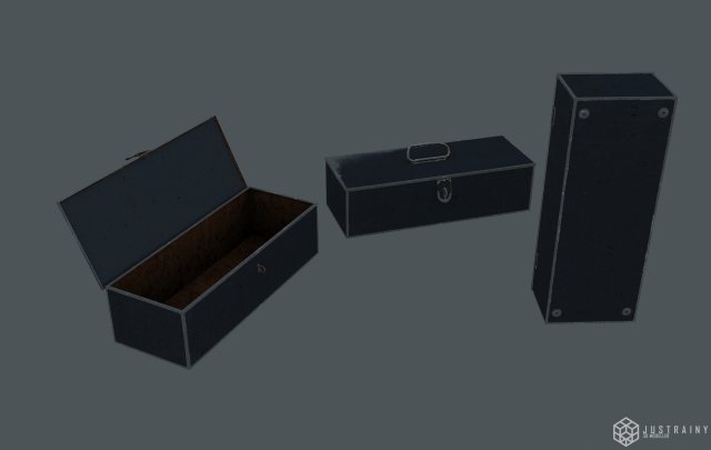 metal box 3D Model .c4d .max .obj .3ds .fbx .stl .blend 