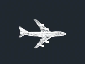 avião boeing-747 Modelo 3D