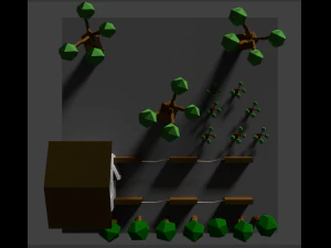 3D laag poly huis 3D Model