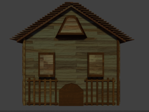 3d wooden house 3D Model