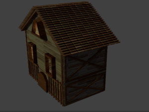3d wooden house 3D 모델