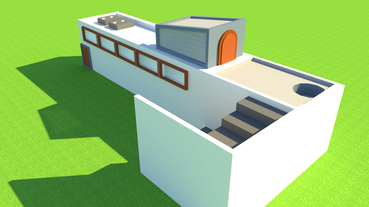low poly house 3D Model .c4d .max .obj .3ds .fbx .stl .blend 
