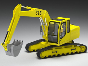 backhoe Modelo 3D