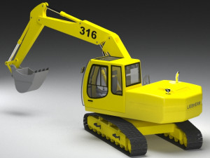 backhoe Modèle 3D
