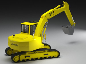 backhoe Modèle 3D