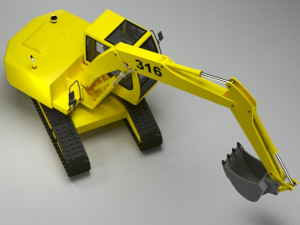 backhoe Modèle 3D