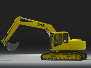 backhoe Modèle 3D