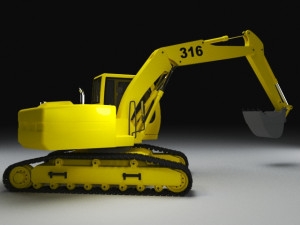 backhoe Modèle 3D