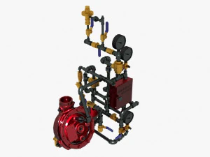 Vanne d&eacute;luge 2-5 pouces mod&egrave;le g-g f-1 avec garniture verticale conventionnelle Modèle 3D