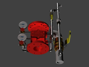 4f-fmodelj-1alarmvalve-verticaltrim 3D मॉडल